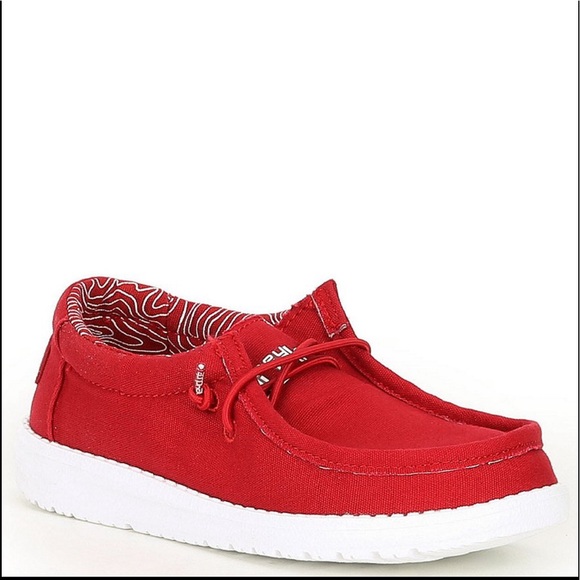 Hey Dude Other - Y/6 L/7 Hey Dude Boys' the Wally Canvas Slip-Ons